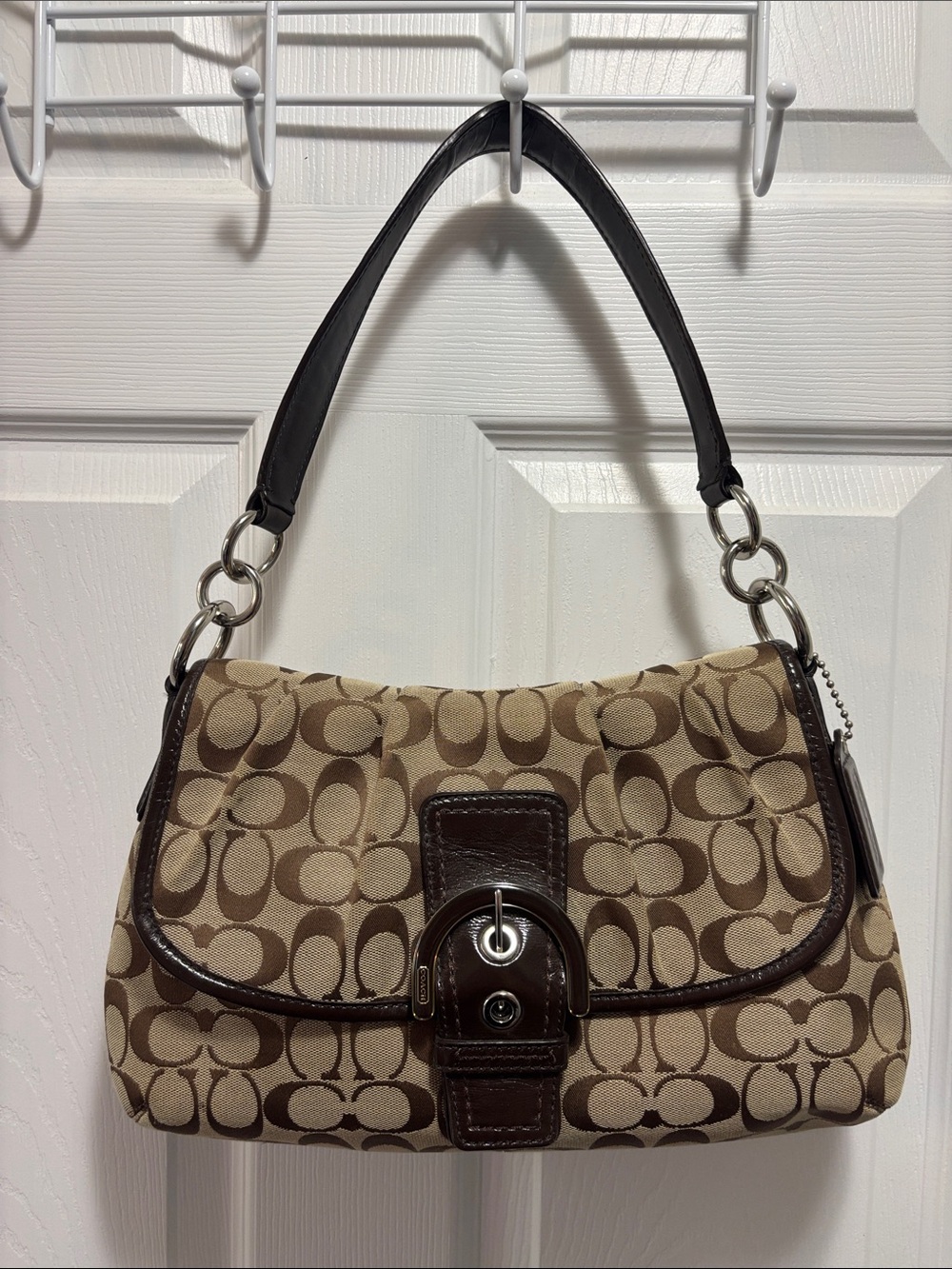 Coach Vintage Soho Signature Flap Hobo Shoulder Bag
